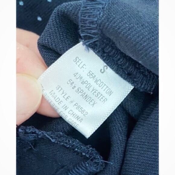 OVI Small Blue & White Polka Dots Straight Leg Skinny Pants - Picture 11 of 13